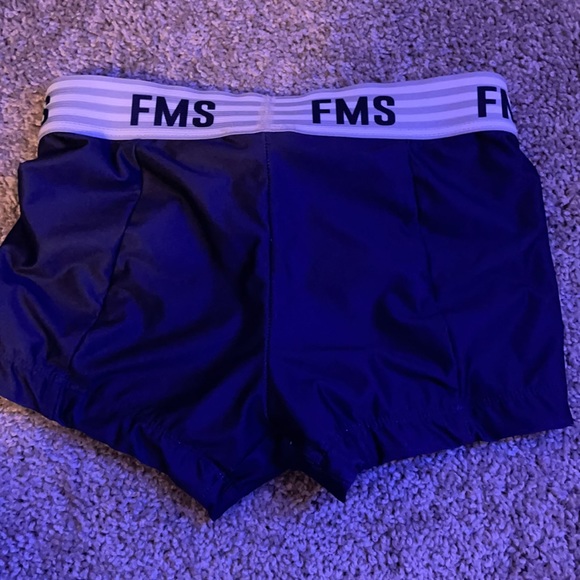 Navy blue school spandex shorts - Picture 2 of 3